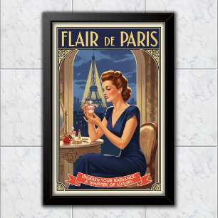 Poster Propaganda de perfume Flair de Paris Vintage de 19