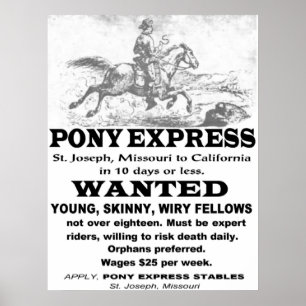 Poster Propaganda de Pony Express