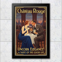 Propaganda de Vinho Château Rouge Vintage de 1930