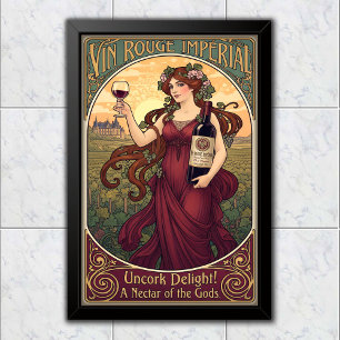 Poster Propaganda de Vinho Vintage Vin Rouge Impérial 190