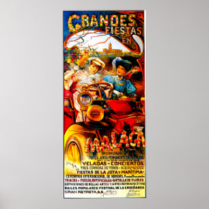 Pôster Propaganda do automóvel do vintage do ~ da espanh