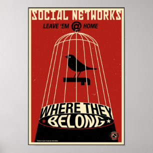 Poster Propaganda do escritório: Rede social