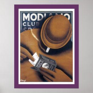 Pôster Propaganda do papel de cigarro de Modiano