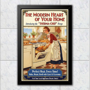 Poster Propaganda do Therma-Chef Range Vintage de 1930