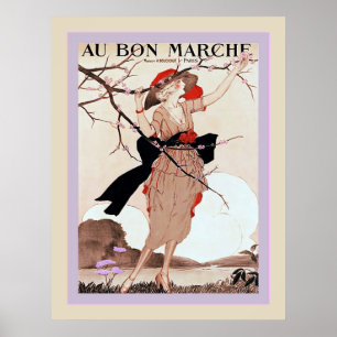 Poster Propaganda do vintage do ~ de Bon Marché do Au