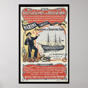 Pôster Propaganda do vintage para os marinheiros