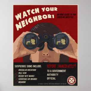Pôster Propaganda do zombi