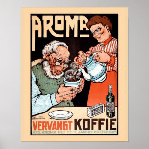 Pôster Propaganda holandesa da substituição do café do