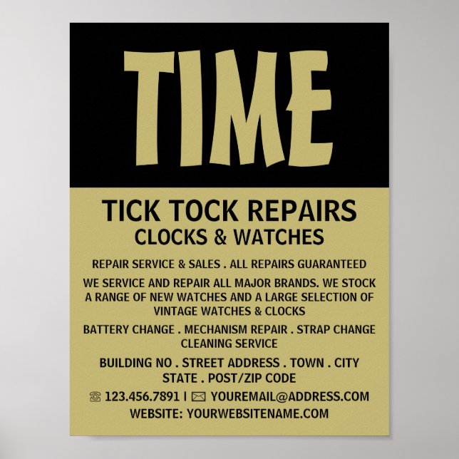 Poster Propaganda Horóloga Moderna (Frente)