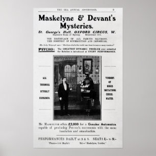 Pôster Propaganda para mistérios de Maskelyne & de Devan