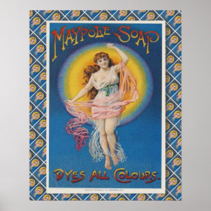 Pôster Propaganda retro do vintage, sabão do Maypole,