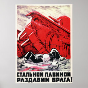Poster Propaganda soviética da URSS 1942