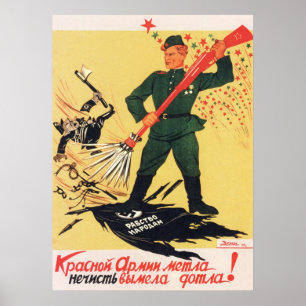 Pôster Propaganda soviética da URSS 1945