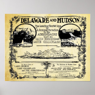 Poster Propaganda velha das férias do viagem do trem