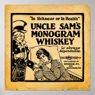 Poster Propaganda velha do uísque