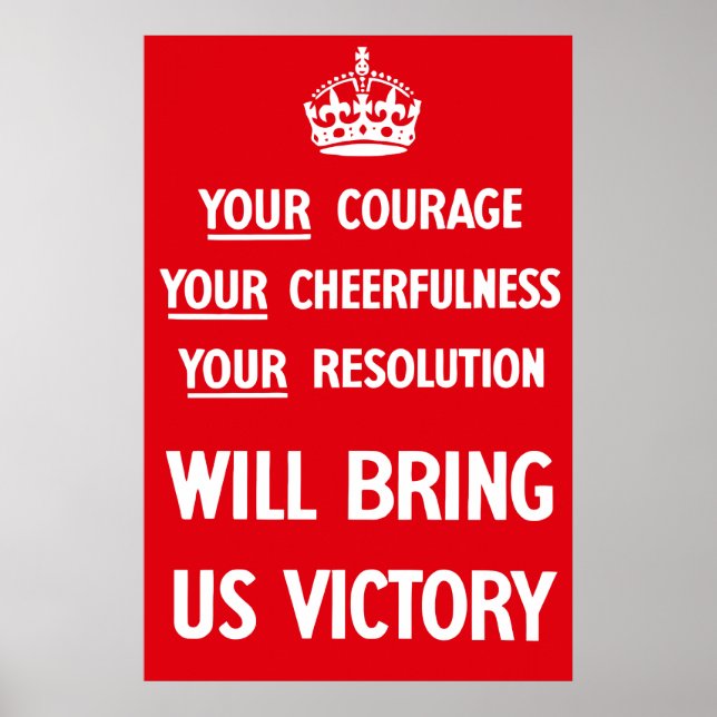 Pôster Propaganda WW2 Britânica (Frente)