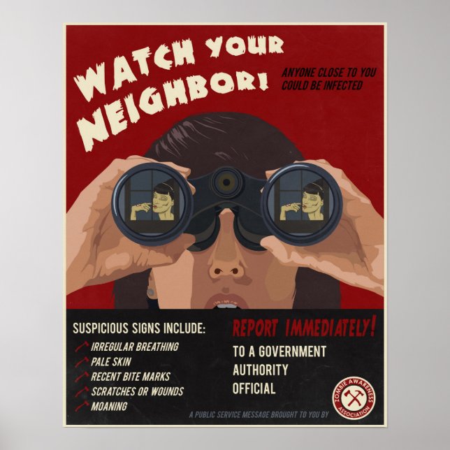 Pôster Propaganda zombie (Frente)