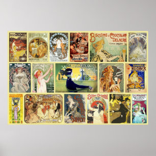Pôster Propagandas de Nouveau da arte do vintage