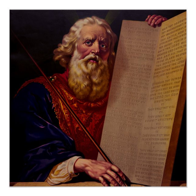 Pôster Prophet Moses on Mount Sinai – High-Fidelity Epic  (Frente)