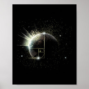 Poster Proporção Áurea Fibonacci Professor de Matemática