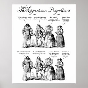 Pôster Proporções shakespearianos