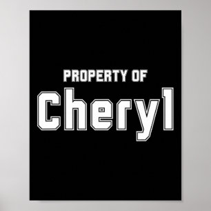 Poster Propriedade De Cheryl Presentes Engraçados De Desp
