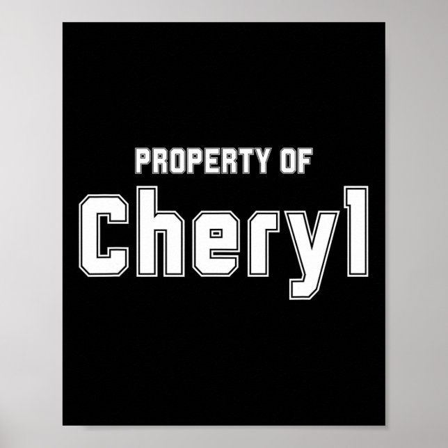 Poster Propriedade De Cheryl Presentes Engraçados De Desp (Frente)
