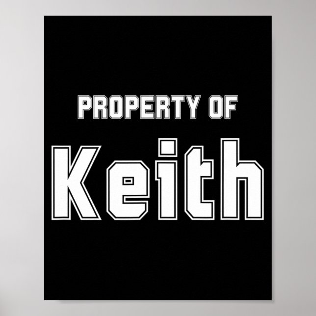 Poster Propriedade De Keith Funny Bachelorette Gifts Para (Frente)