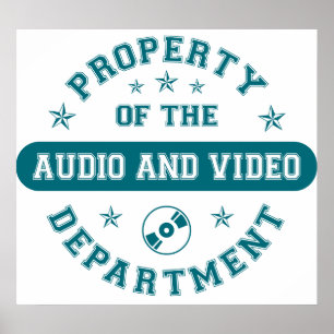 Pôster Propriedade do departamento audio e video
