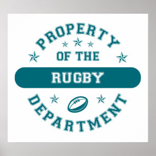 Poster Propriedade do departamento do rugby