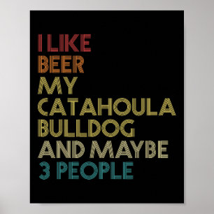 Poster Proprietário do Cachorro Bulldog Cerveja Lover Cot