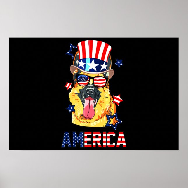 Poster Proprietário Do Cachorro german shepherd 4 De Julh (Frente)