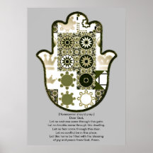 Proprietário do Design do Cartaz da Mão Khamsa Rev