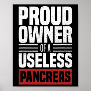 Poster Proprietário Orgulhoso De Um Awarene Para Diabetes