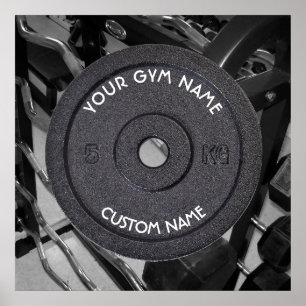 Pôster Proprietário ou usuário do Gym com o texto curva