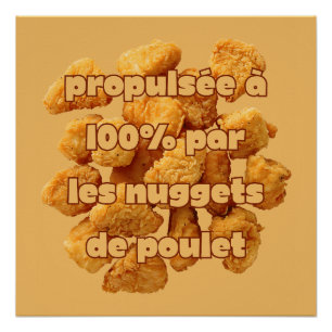 Pôster Propulsionada 100% Por Nuggets De Frango ARFID