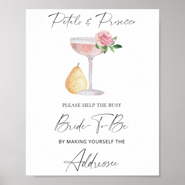Poster Prosecco - ajude a noiva ocupada  (Frente)