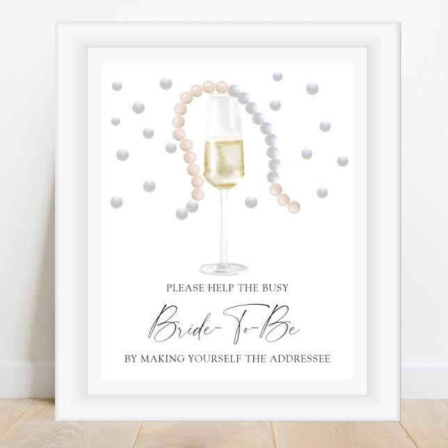 Poster Prosecco - ajude a noiva ocupada a se organizar  (Criador carregado)