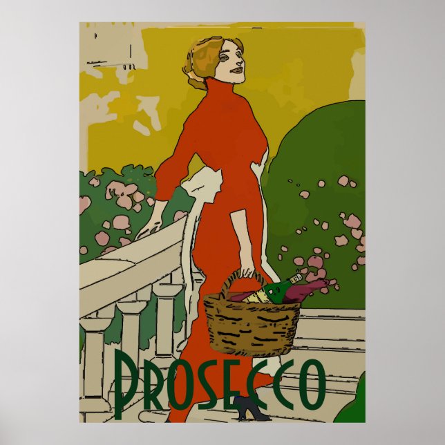 Poster Prosecco, Entrega Doméstica (Frente)