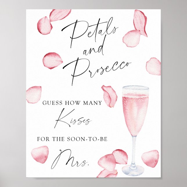 Poster Prosecco - quantos beija o jogo do chá de panela (Frente)