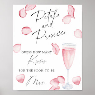 Poster Prosecco - quantos beijos jogo de chá de noiva