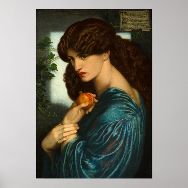 Poster Proserpina por Dante Gabriel Rossetti (Frente)
