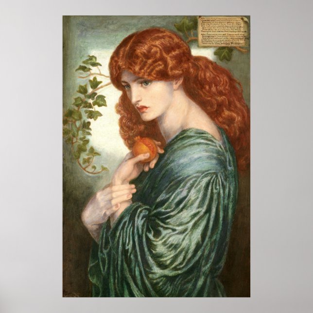 Pôster Proserpina por Rossetti (Frente)