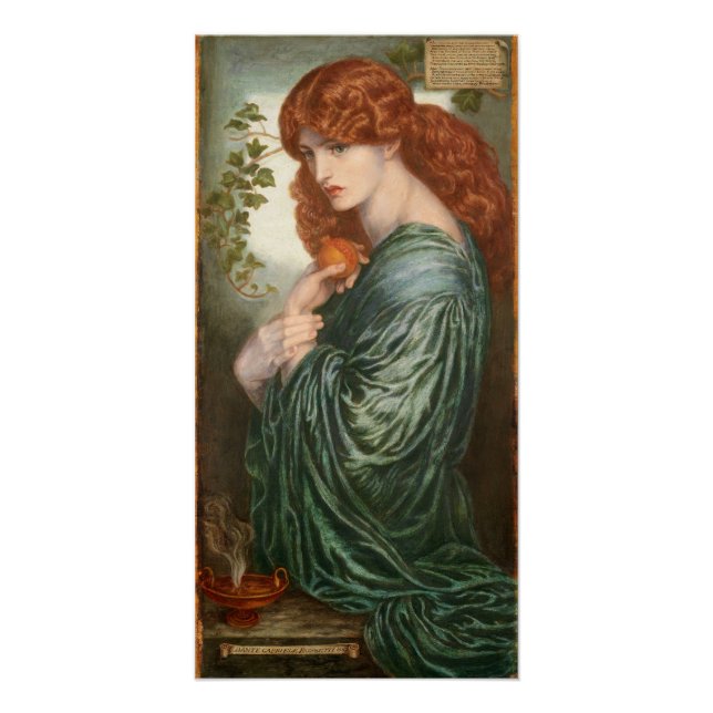Pôster Proserpine Dante Gabriel Rossetti Glossy (Frente)