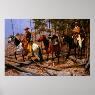 Poster Prospecção de Gado Range Frederic Remington