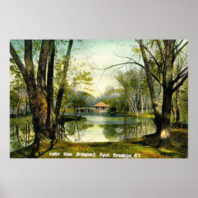 Poster Prospect Park, Brooklyn NY, 1908 Vintage (Frente)