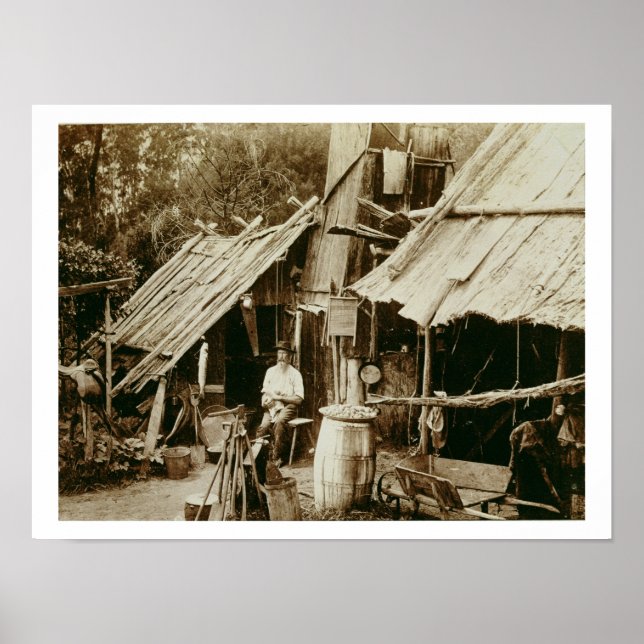 Pôster Prospector australiano, c.1880s (foto sepia) (Frente)