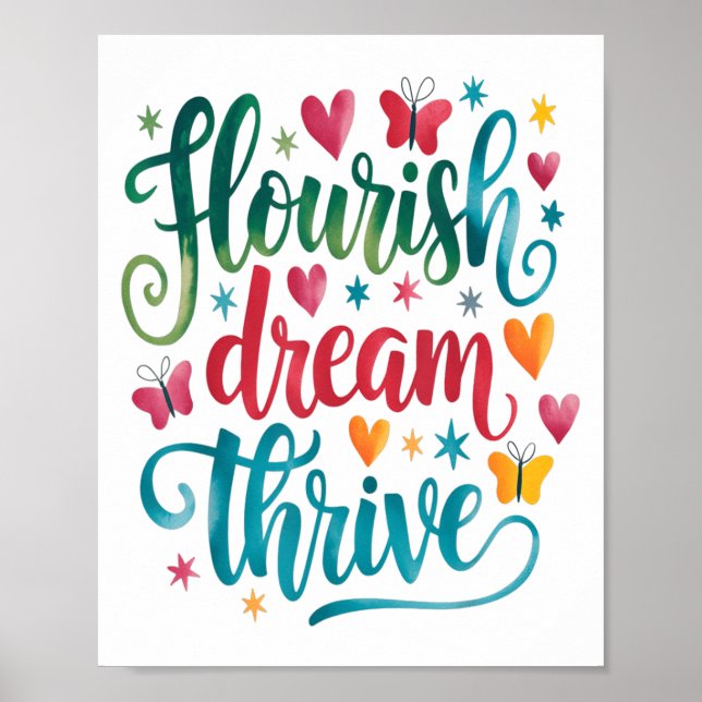 Poster Prosper Sonho Prosperar Motivacional  (Frente)