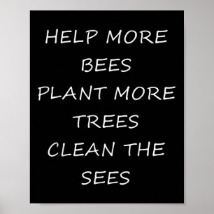 Poster Proteção ambiental - Ajudar o ambiente
