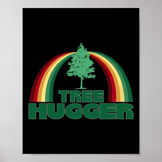 Poster Proteção Ambiental às Árvores do Dia Terrestre Hug (Frente)